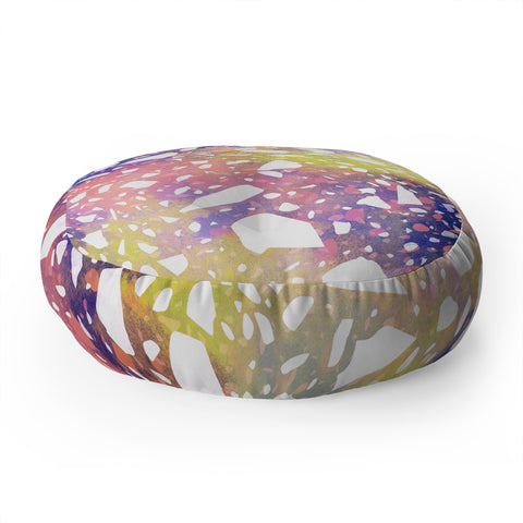 Marta Barragan Camarasa Modern colorful terrazzo 03 Floor Pillow Round