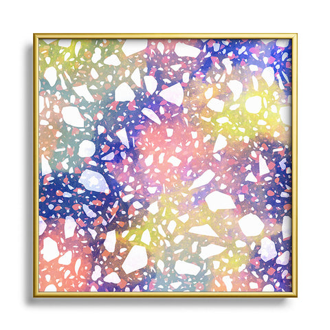 Marta Barragan Camarasa Modern colorful terrazzo 03 Square Metal Framed Art Print