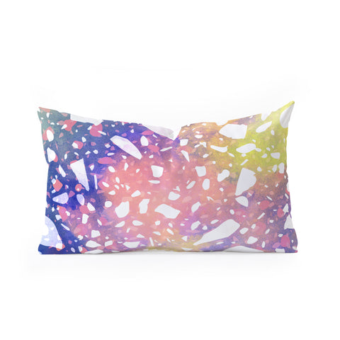 Marta Barragan Camarasa Modern colorful terrazzo 03 Oblong Throw Pillow