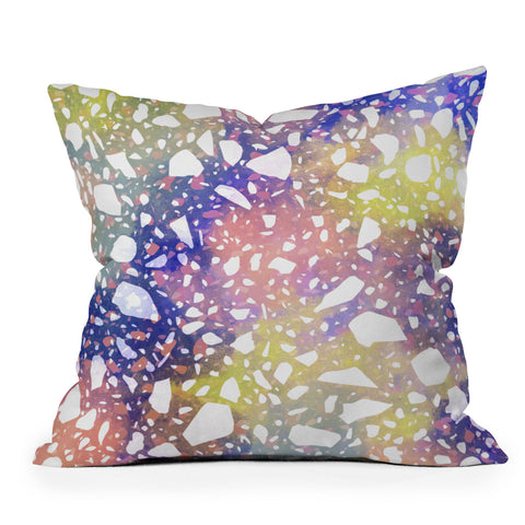 Marta Barragan Camarasa Modern colorful terrazzo 03 Throw Pillow