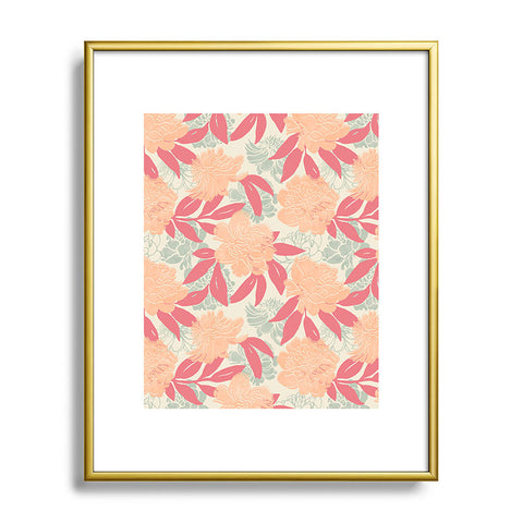 Marta Barragan Camarasa Modern floral PFC24 Metal Framed Art Print