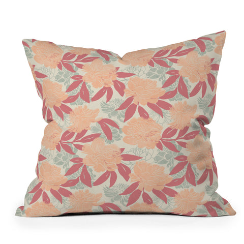 Marta Barragan Camarasa Modern floral PFC24 Throw Pillow