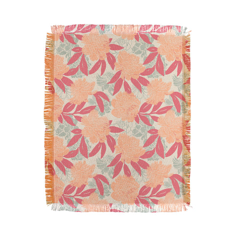 Marta Barragan Camarasa Modern floral PFC24 Throw Blanket