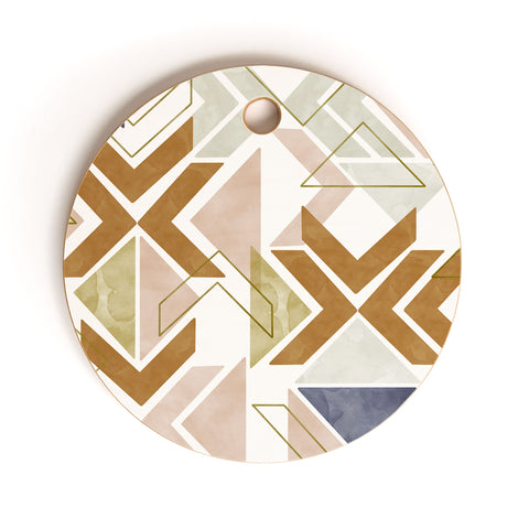 Marta Barragan Camarasa Modern geometric boho 3S Cutting Board Round