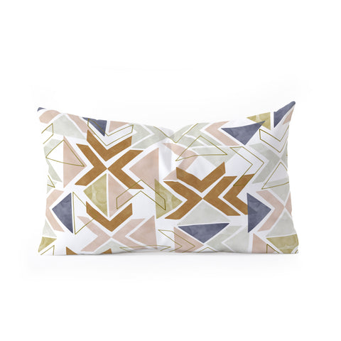 Marta Barragan Camarasa Modern geometric boho 3S Oblong Throw Pillow