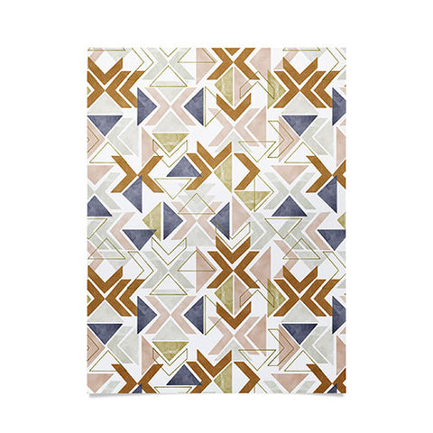 Marta Barragan Camarasa Modern geometric boho 3S Poster