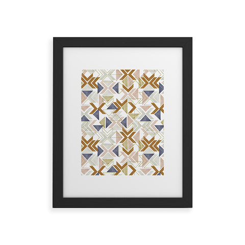 Marta Barragan Camarasa Modern geometric boho 3S Framed Art Print