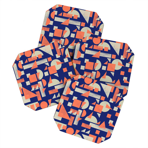 Marta Barragan Camarasa Modern geometric mosaic Coaster Set