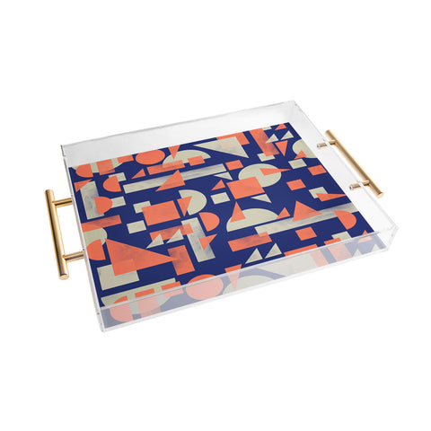 Marta Barragan Camarasa Modern geometric mosaic Acrylic Tray