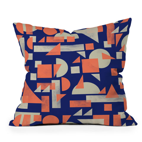 Marta Barragan Camarasa Modern geometric mosaic Outdoor Throw Pillow