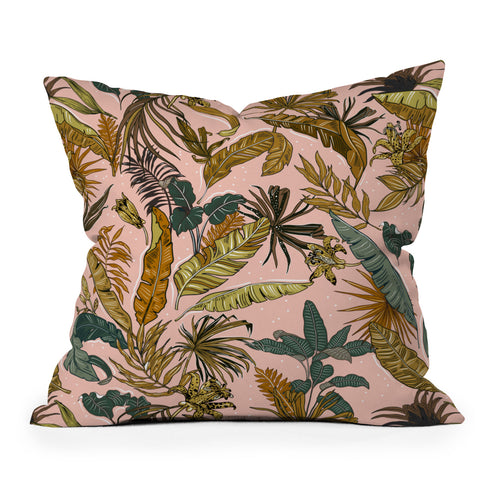 Marta Barragan Camarasa Modern jungle paradise Outdoor Throw Pillow