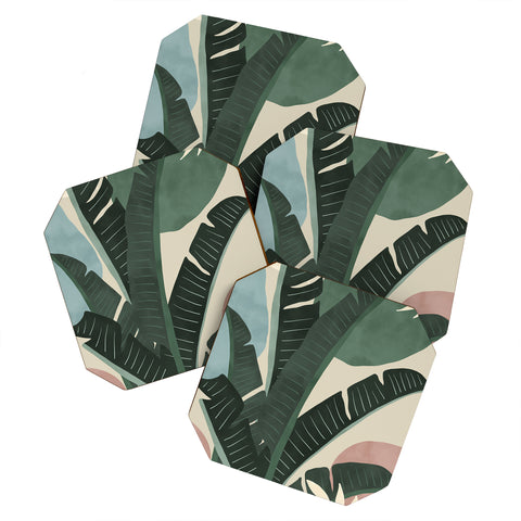 Marta Barragan Camarasa Modern jungle shapes Coaster Set