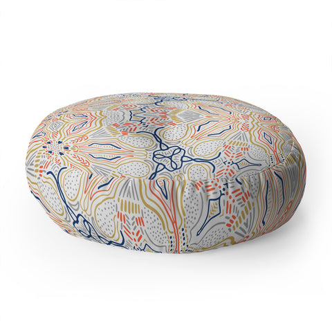 Marta Barragan Camarasa Modern mosaic mandalas Floor Pillow Round