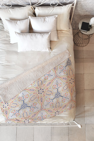 Marta Barragan Camarasa Modern mosaic mandalas Fleece Throw Blanket