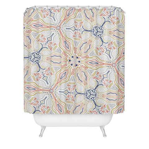 Marta Barragan Camarasa Modern mosaic mandalas Shower Curtain