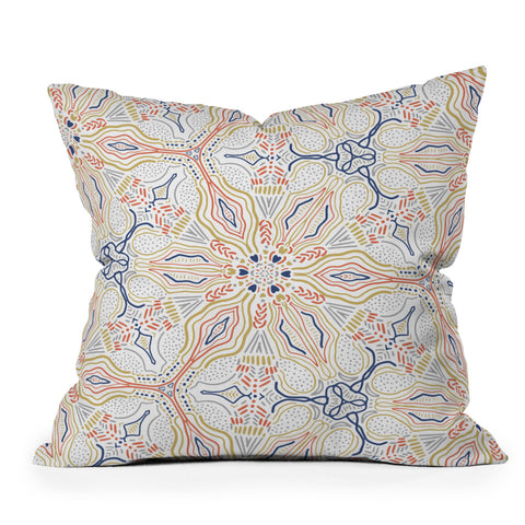 Marta Barragan Camarasa Modern mosaic mandalas Throw Pillow