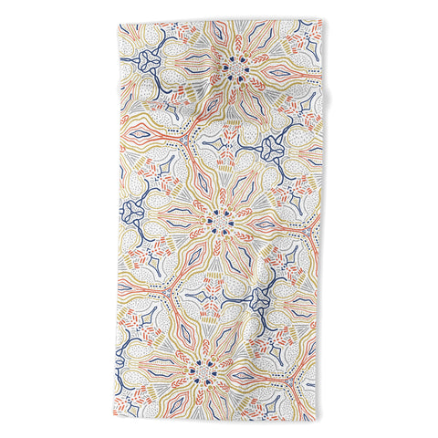 Marta Barragan Camarasa Modern mosaic mandalas Beach Towel