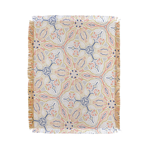 Marta Barragan Camarasa Modern mosaic mandalas Throw Blanket