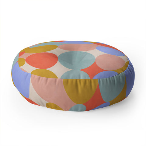 Marta Barragan Camarasa Modern mosaic retro CF2 Floor Pillow Round