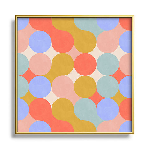 Marta Barragan Camarasa Modern mosaic retro CF2 Square Metal Framed Art Print