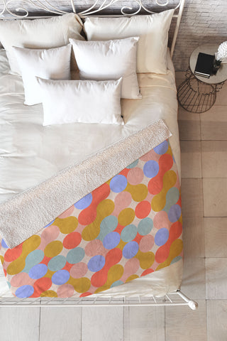 Marta Barragan Camarasa Modern mosaic retro CF2 Fleece Throw Blanket