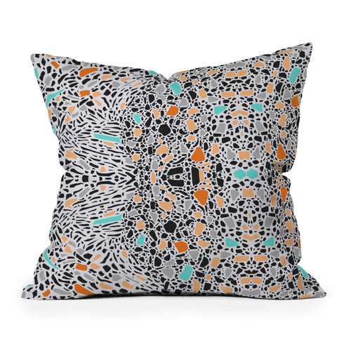 Marta Barragan Camarasa Modern mosaic terrazzo Outdoor Throw Pillow