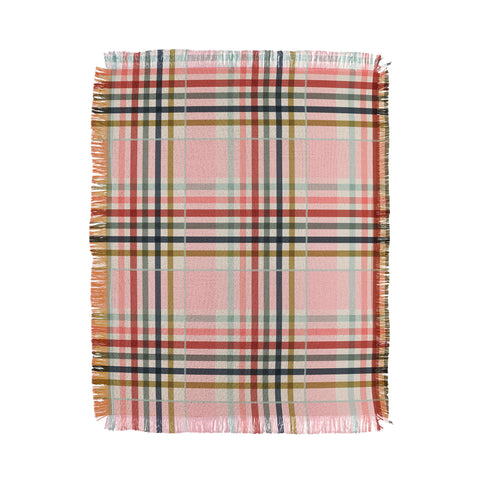 Marta Barragan Camarasa Modern pastel grid Throw Blanket