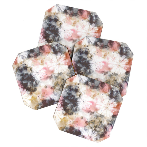 Marta Barragan Camarasa Modern pastel tie dye Coaster Set