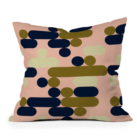 Marta Barragan Camarasa Modern pink geometry Outdoor Throw Pillow