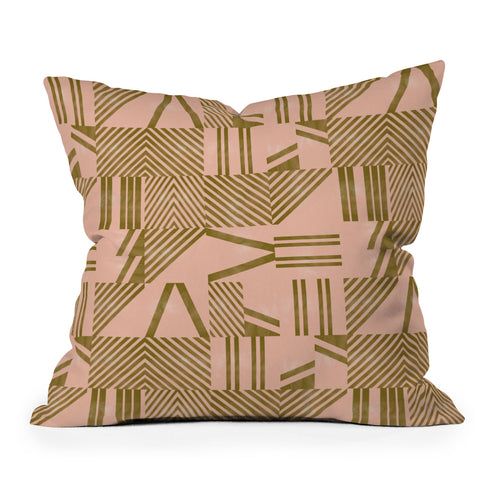 Marta Barragan Camarasa Modern pink tile Outdoor Throw Pillow