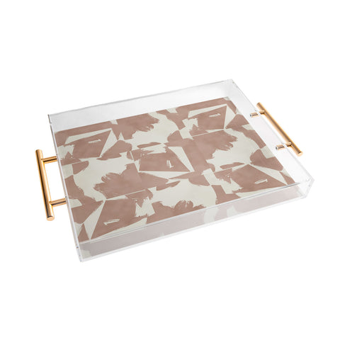Marta Barragan Camarasa Modern pink tiles Acrylic Tray