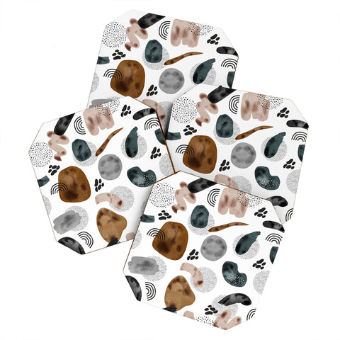 Marta Barragan Camarasa Modern shapes and points Coaster Set