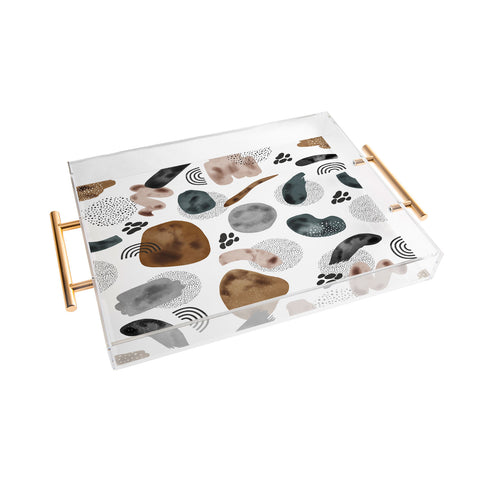 Marta Barragan Camarasa Modern shapes and points Acrylic Tray