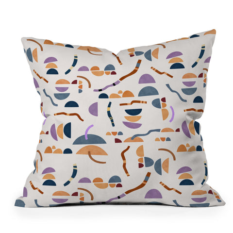 Marta Barragan Camarasa Modern simple shapes pattern Outdoor Throw Pillow