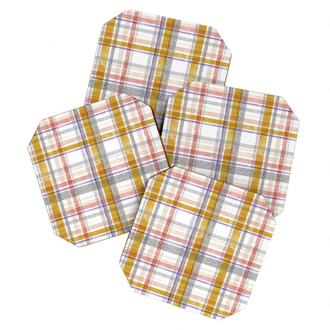 Marta Barragan Camarasa Modern tartan 22 Coaster Set