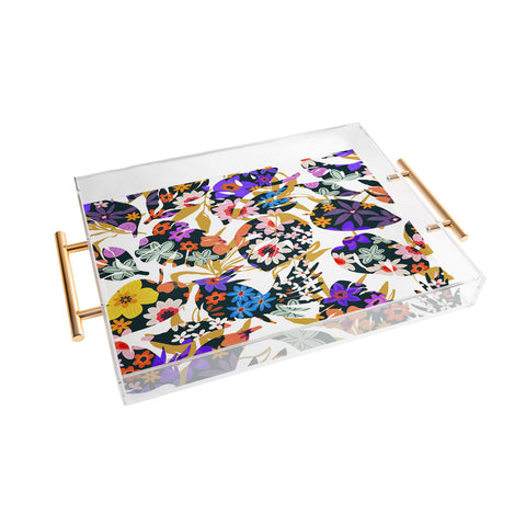 Marta Barragan Camarasa Modern tropical floral Acrylic Tray