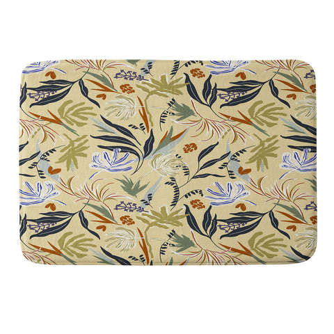 Marta Barragan Camarasa Modern tropical nature 3B Memory Foam Bath Mat