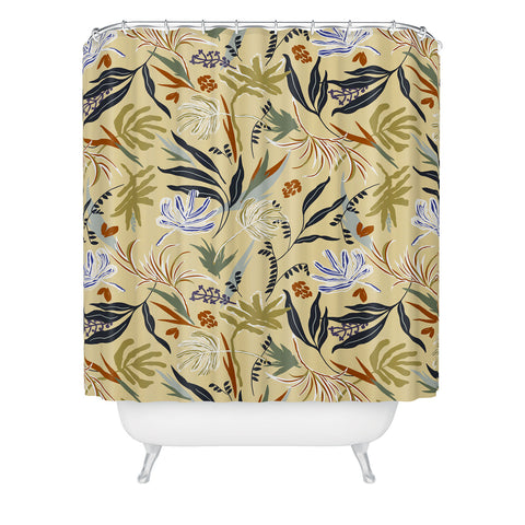Marta Barragan Camarasa Modern tropical nature 3B Shower Curtain