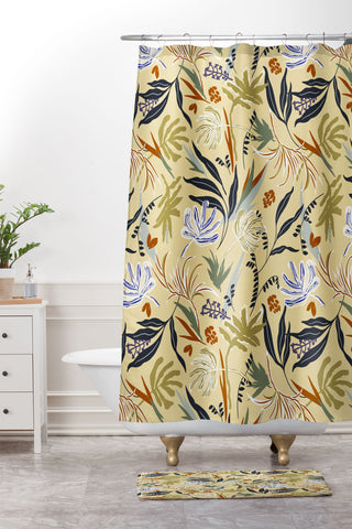 Marta Barragan Camarasa Modern tropical nature 3B Shower Curtain And Mat
