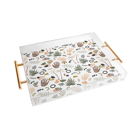 Marta Barragan Camarasa Modern tropical shapes Acrylic Tray