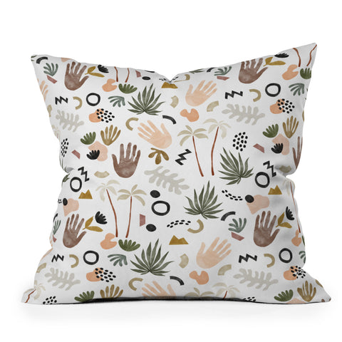 Marta Barragan Camarasa Modern tropical shapes Outdoor Throw Pillow