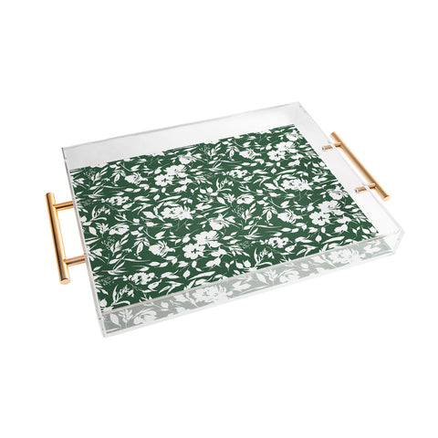 Marta Barragan Camarasa Monochrome wild garden Acrylic Tray