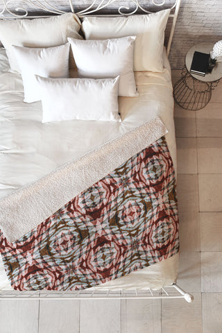 Marta Barragan Camarasa Mosaic bohemian style 23 Fleece Throw Blanket