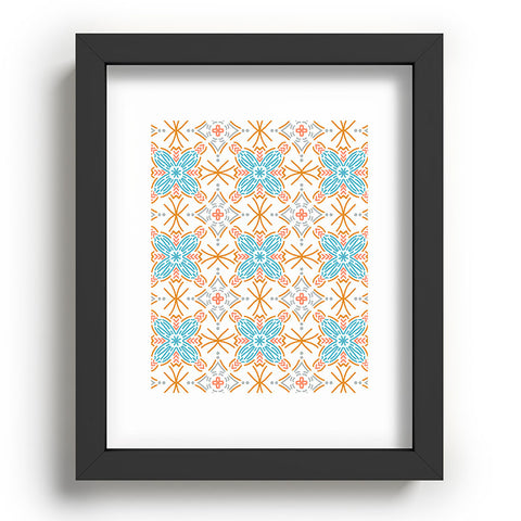 Marta Barragan Camarasa Mosaic boho desert colors D Recessed Framing Rectangle