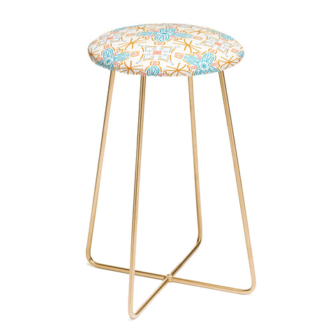 Marta Barragan Camarasa Mosaic boho desert colors D Counter Stool