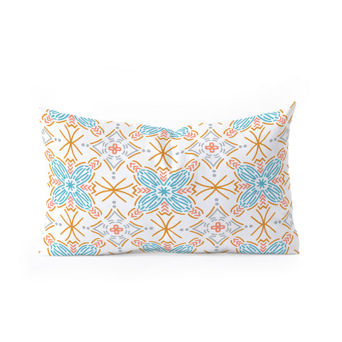 Marta Barragan Camarasa Mosaic boho desert colors D Oblong Throw Pillow