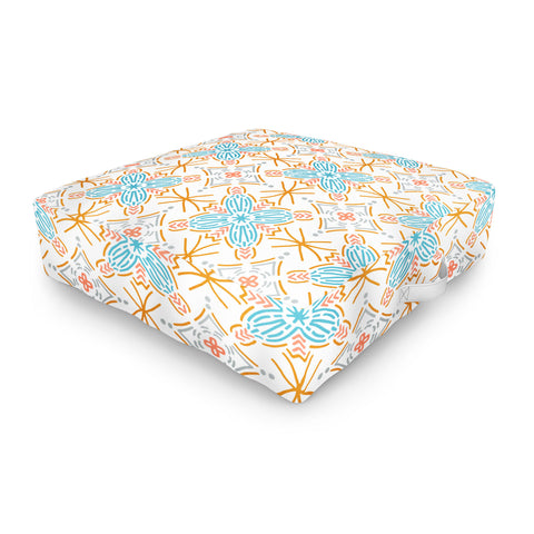 Marta Barragan Camarasa Mosaic boho desert colors D Outdoor Floor Cushion