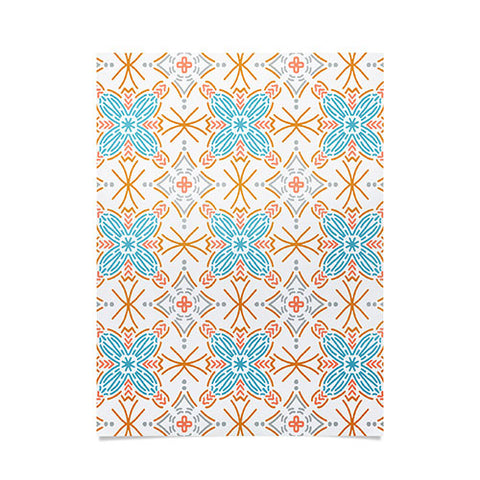 Marta Barragan Camarasa Mosaic boho desert colors D Poster