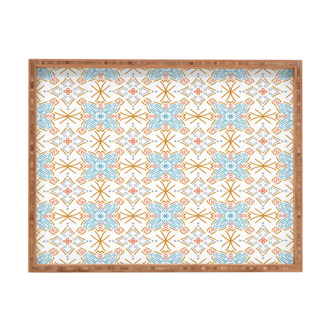 Marta Barragan Camarasa Mosaic boho desert colors D Rectangular Tray
