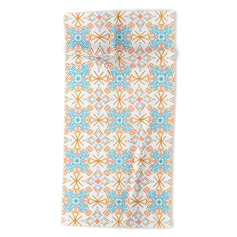 Marta Barragan Camarasa Mosaic boho desert colors D Beach Towel